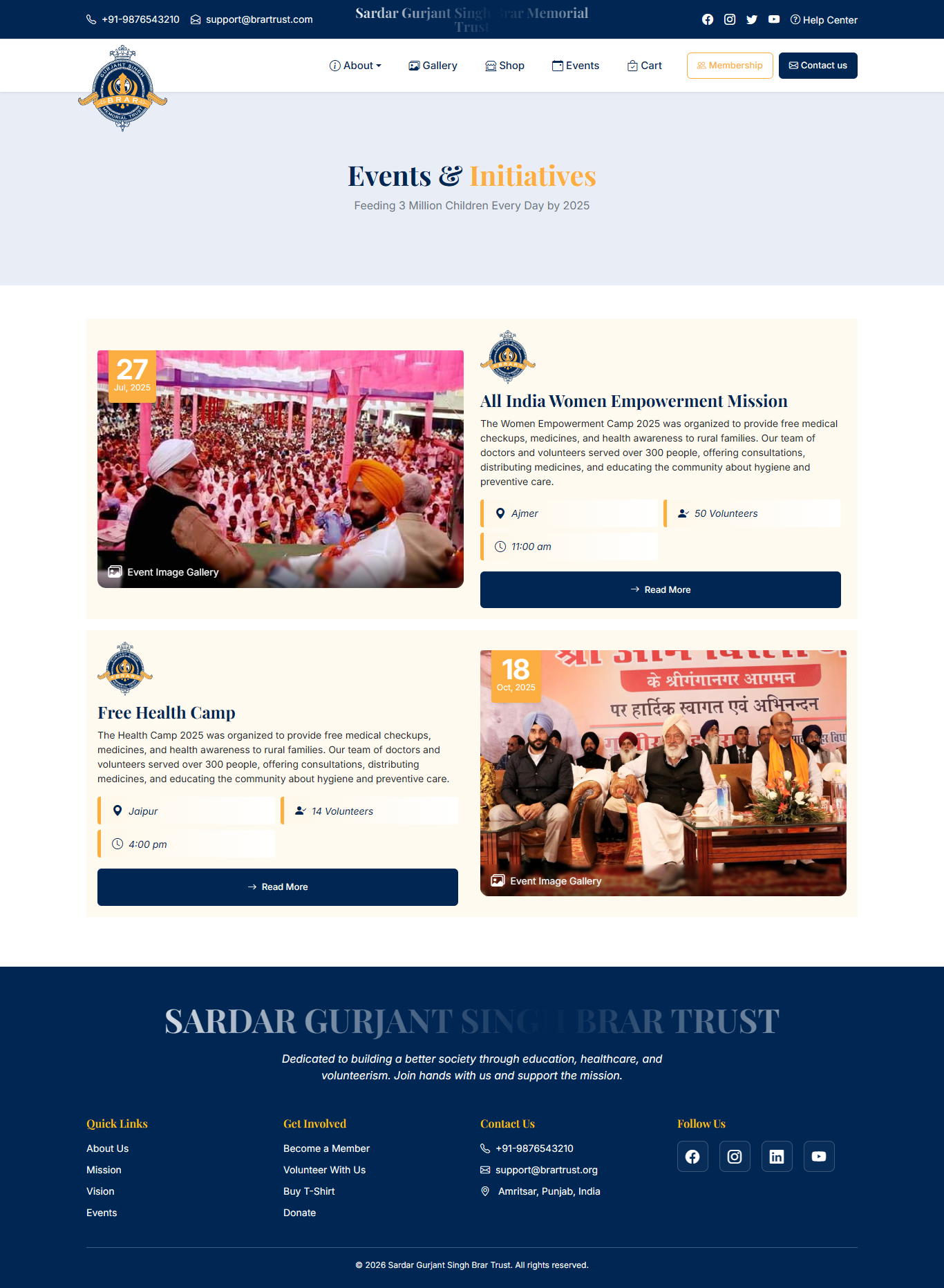 Event Page Screenshot