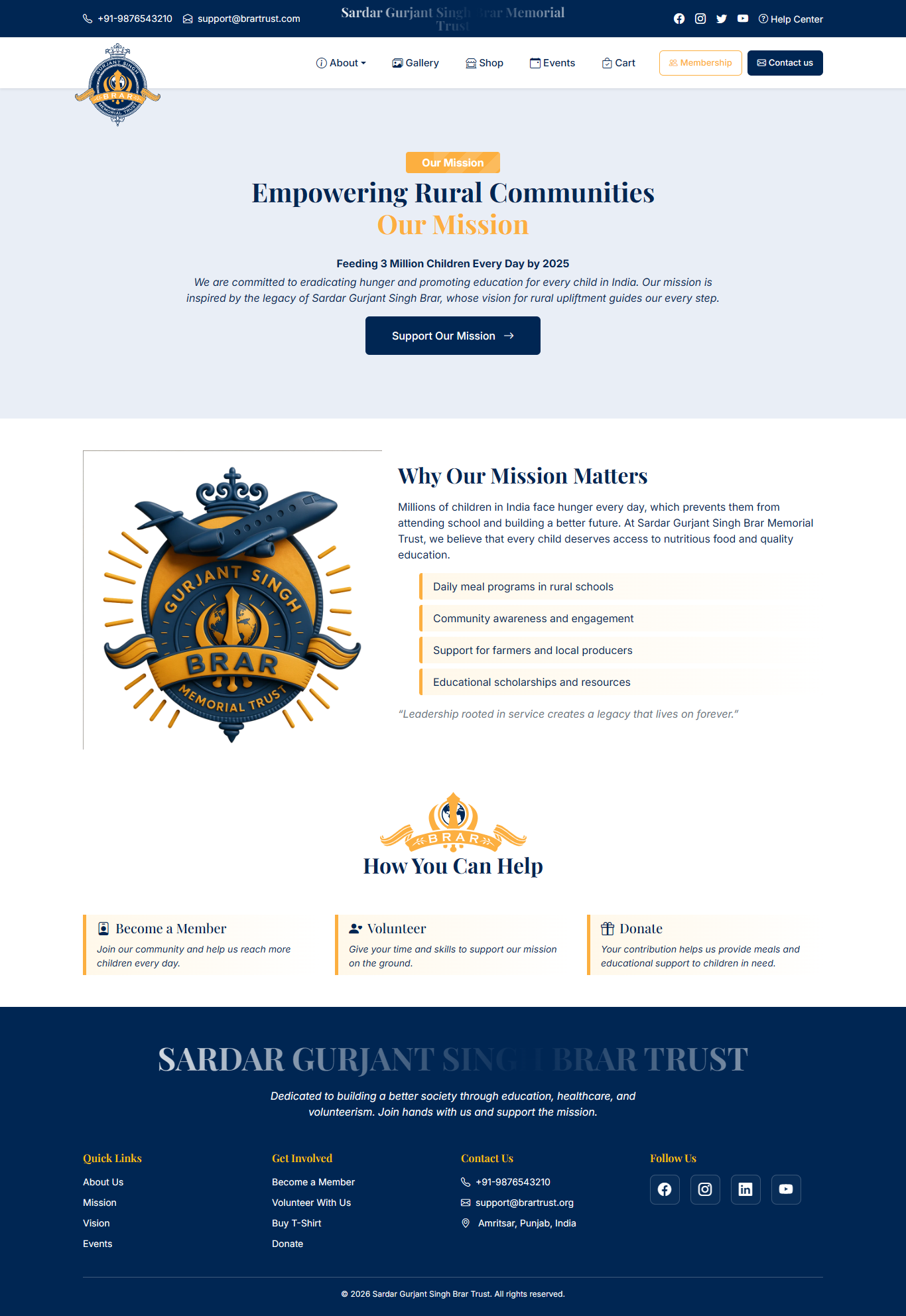 Mission Page Screenshot