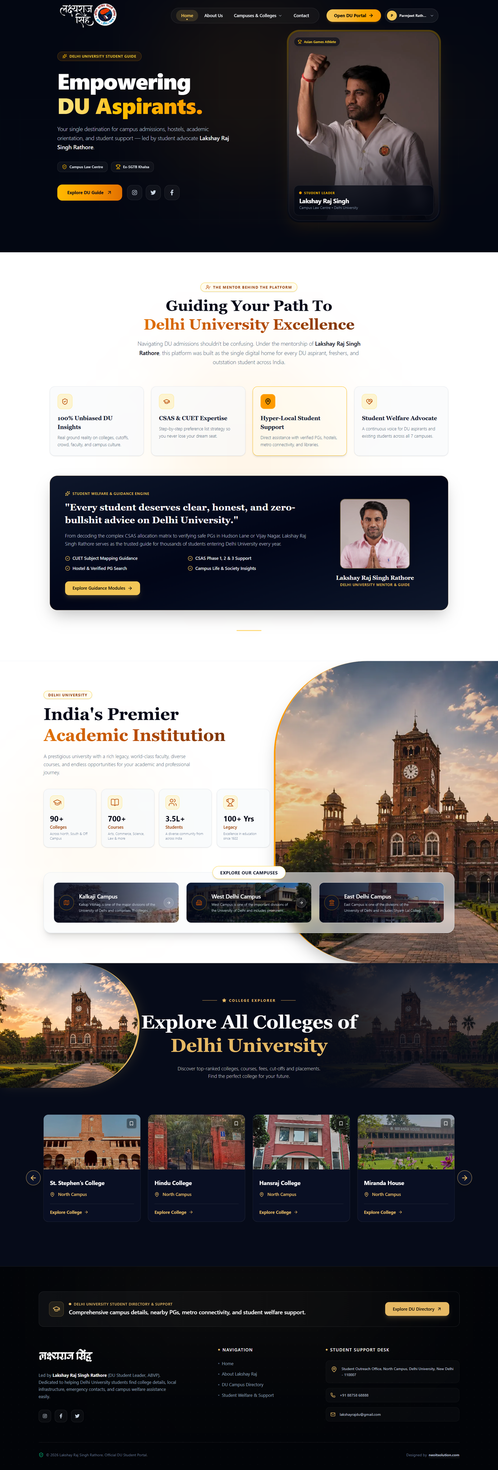 Lakshay Raj Singh - Delhi University Election & Campus Portal