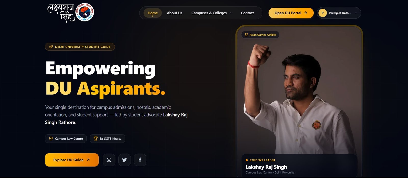 Lakshay Raj Singh Website Mockup