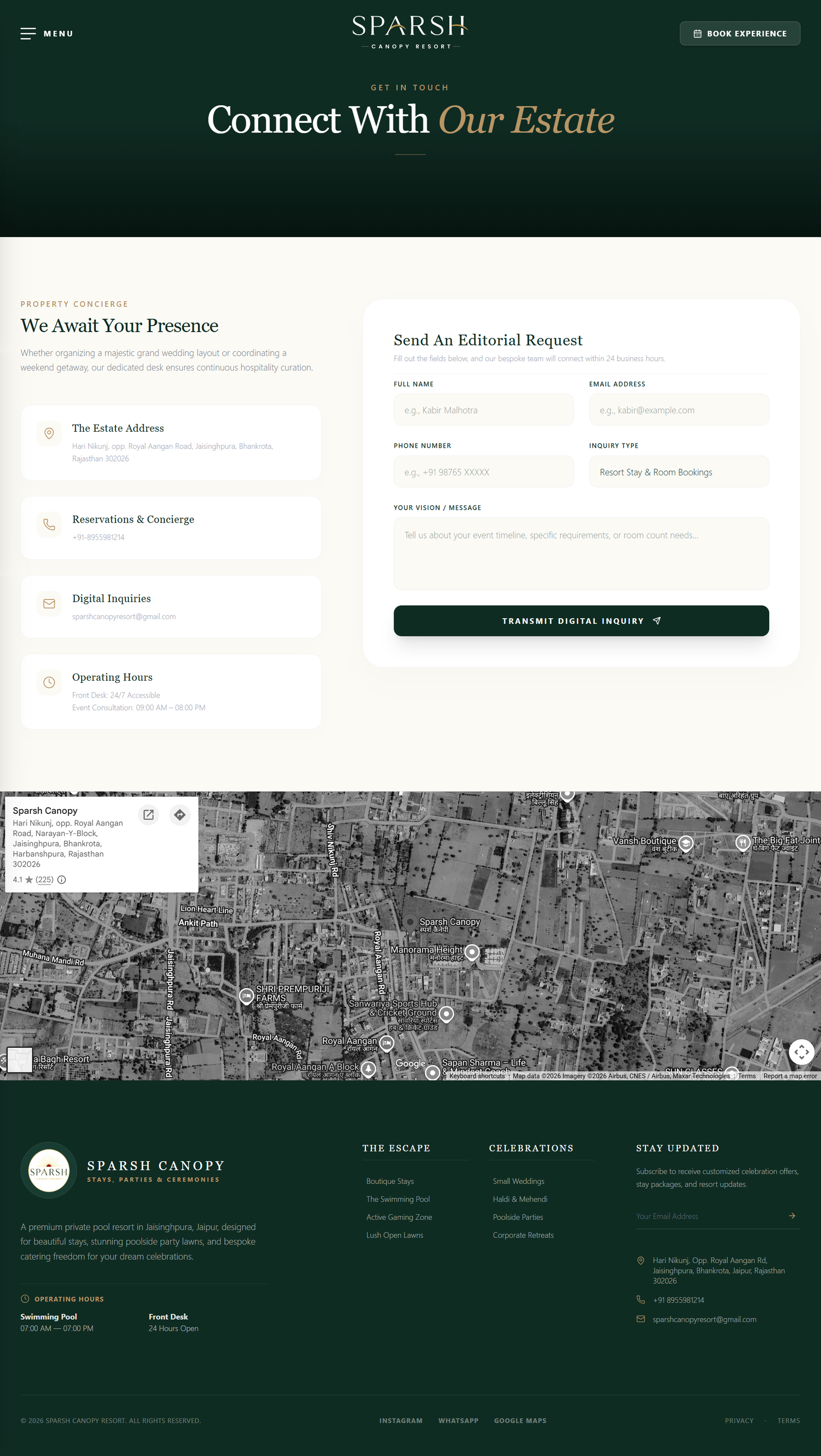 Sparsh Canopy Official Hotel Website