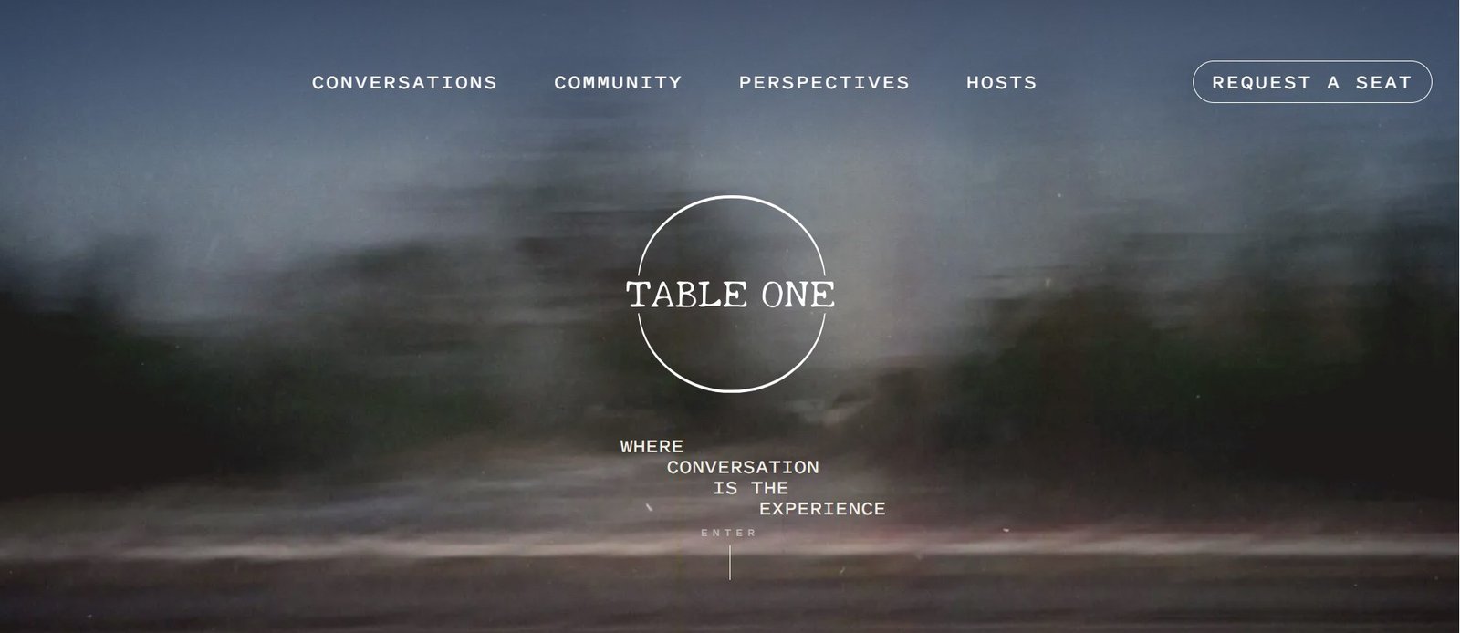 Table One Studio Minimalist Website Design