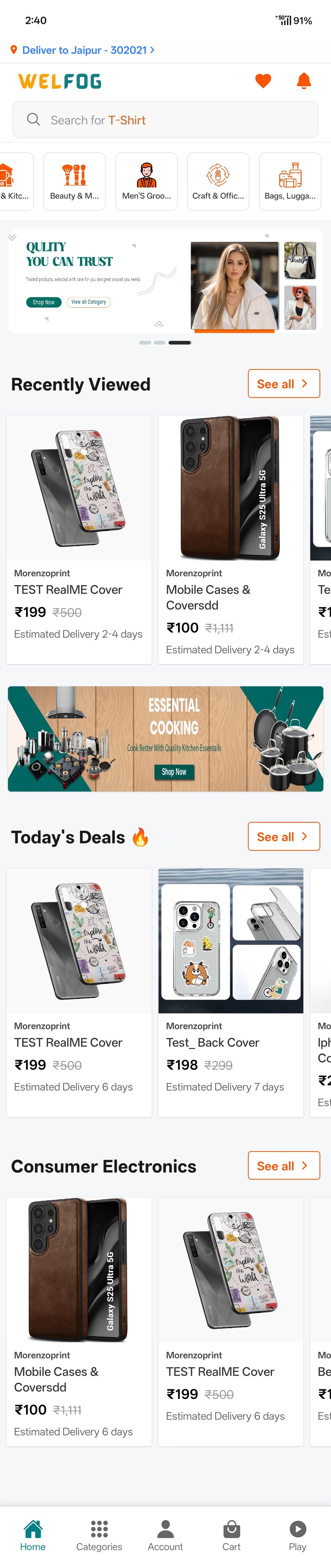 Welfog Multi Vendor Shopping App